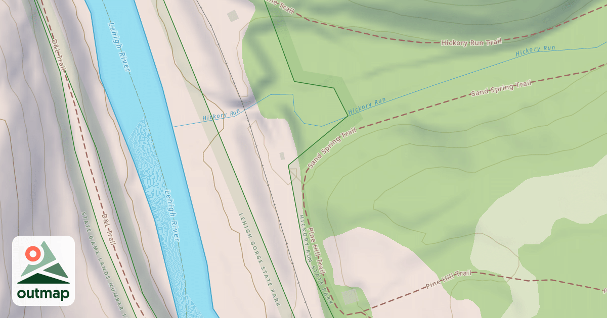 Map of Hickory Run State Park Trails