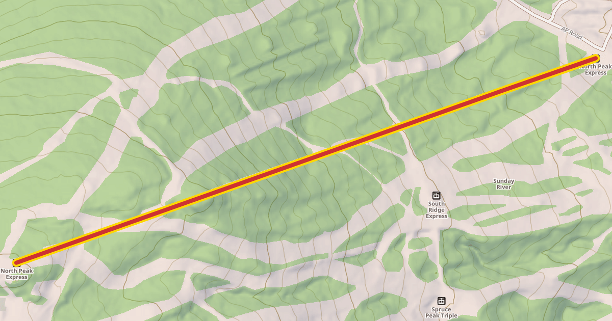 Map preview of North Peak Express