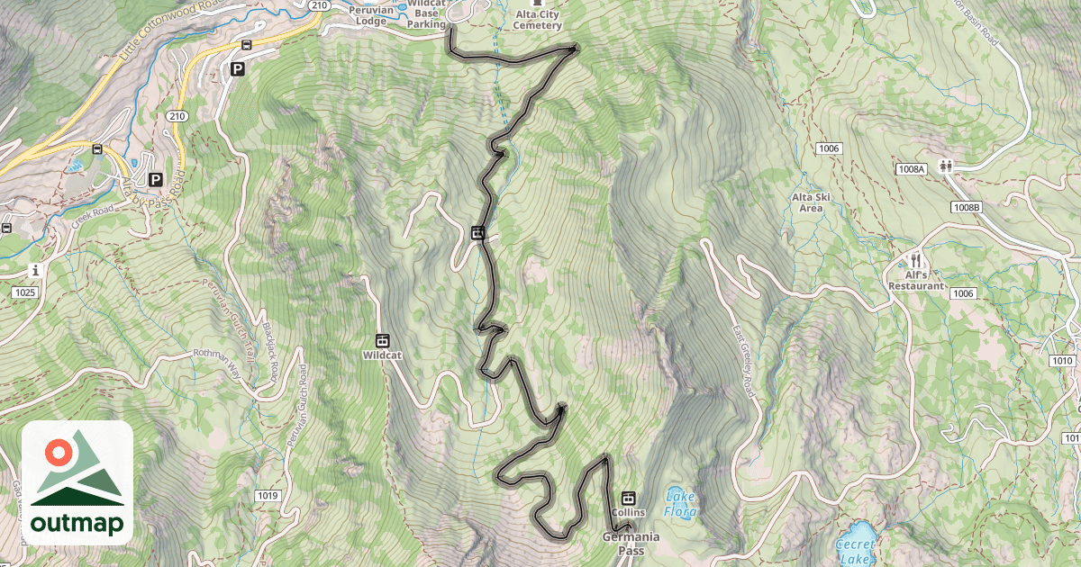 Map of Collins Gulch Road