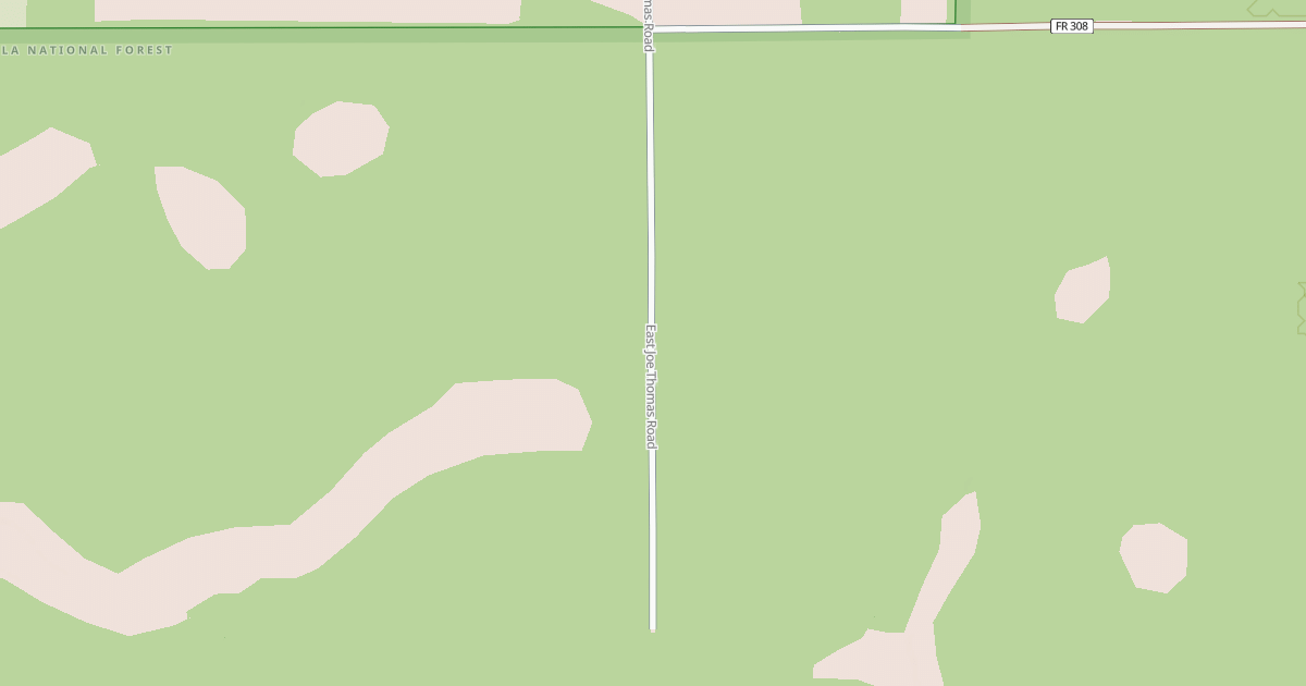 Map preview of JOE THOMAS ROAD