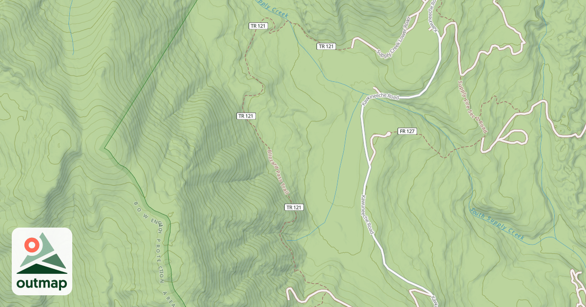 Map of Blizzard Pass