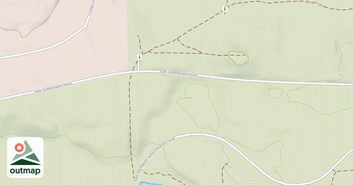 Map of Bald Mountain Rec. Area - Red Trail