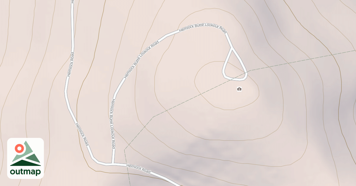 Map of HEMLOCK BUTTE LOOKOUT