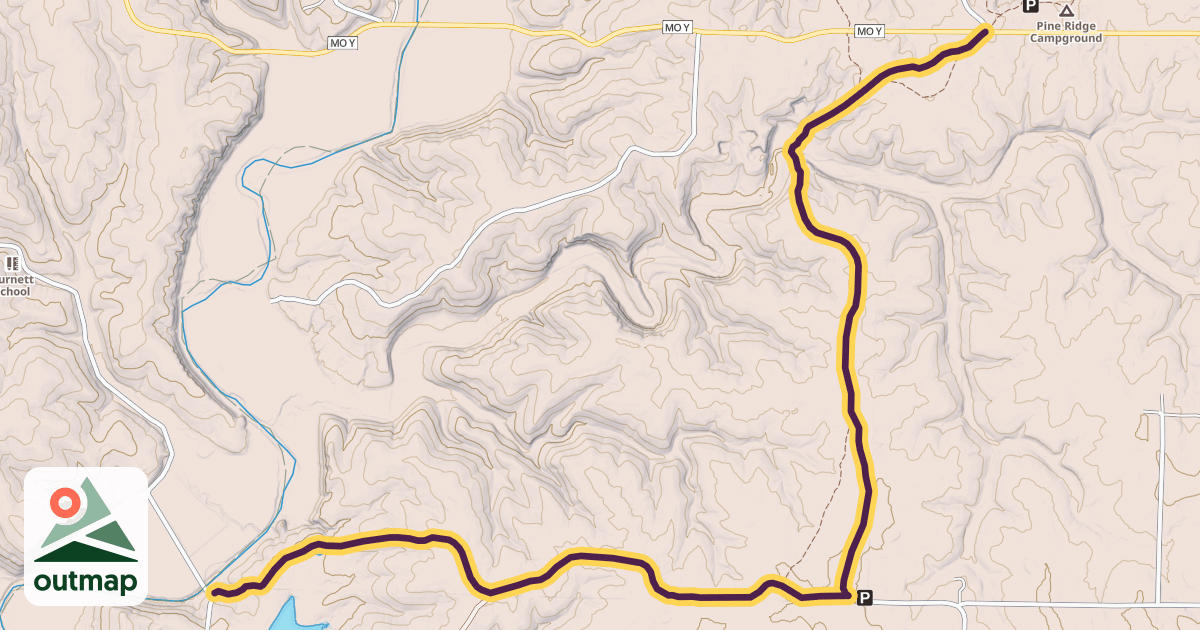 Map of Cedar Creek Trail - South