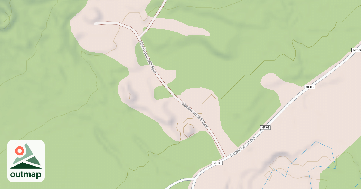 Map of BLACKWOOD MILL SPUR