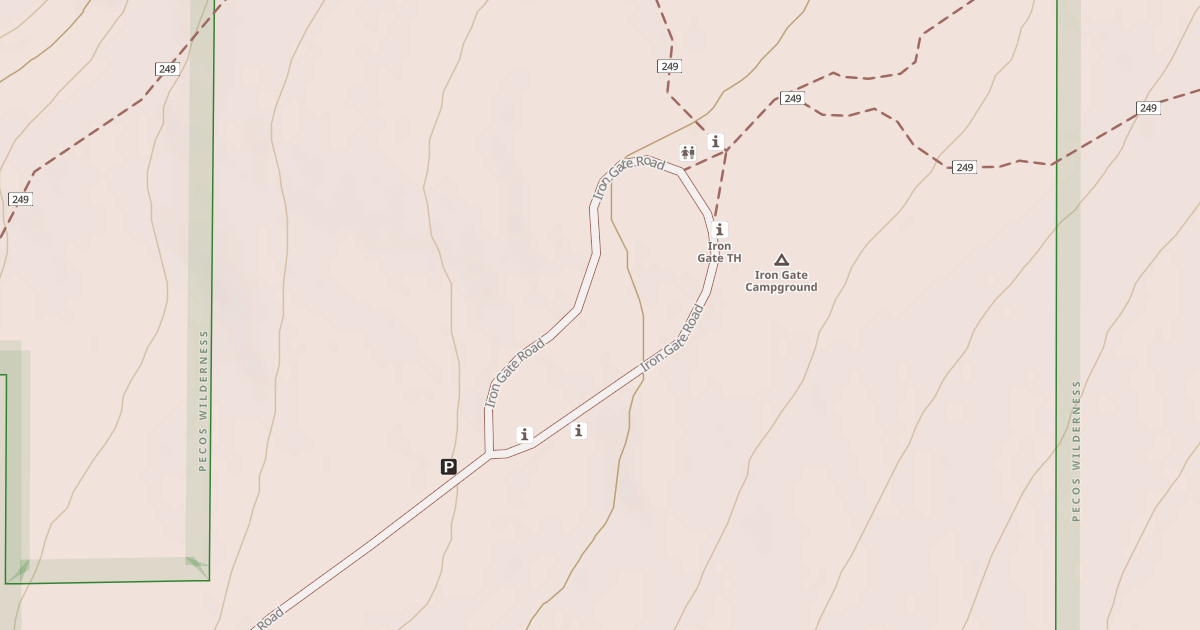 Map preview of USFS National Forest System Roads {4DECB288-2795-4854-AEA3-09FC0F1E878E}