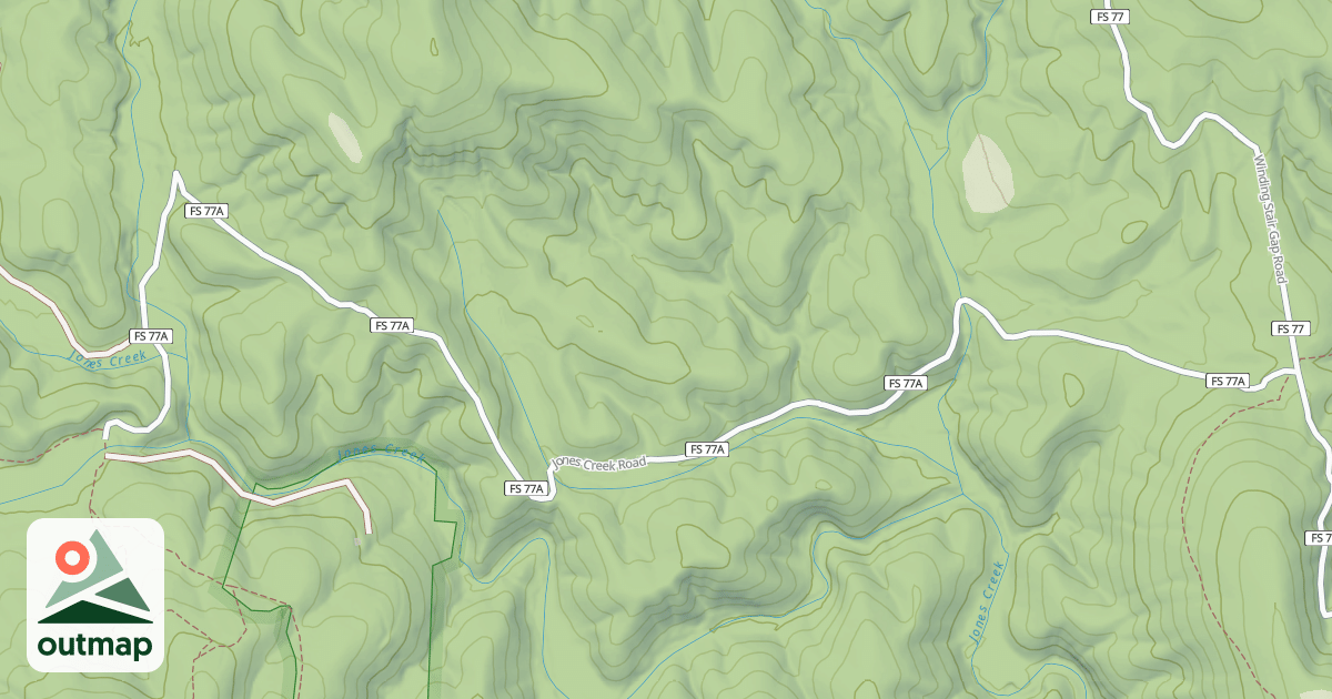 Map of WEST JONES CREEK