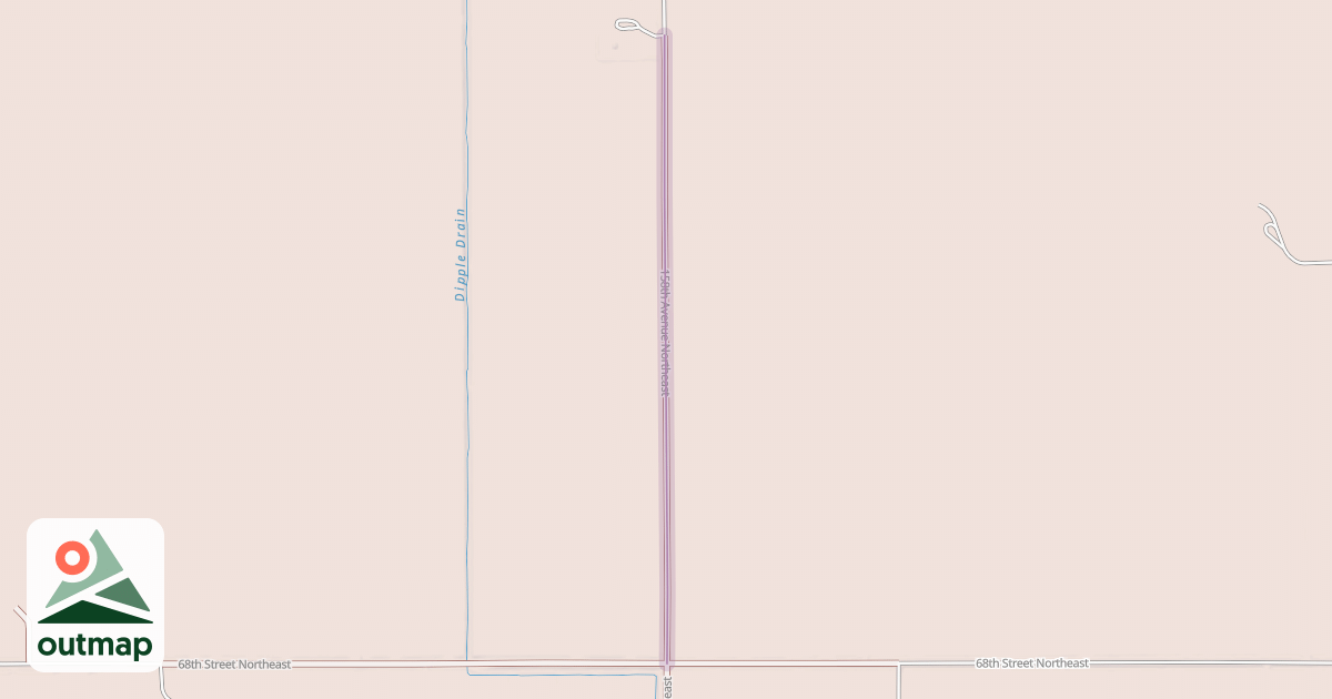 Map of 158th Avenue Northeast