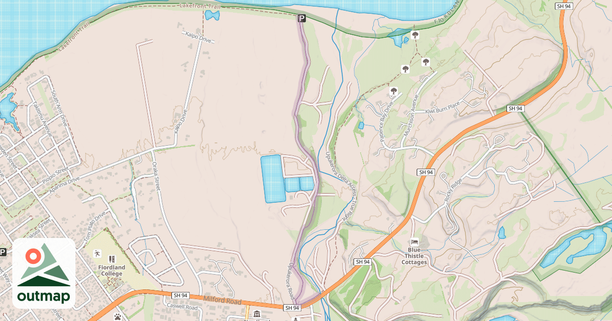 Map of Upukerora Trail - True Left