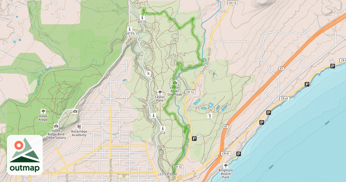 Map of Lester River Trail / Duluth Traverse