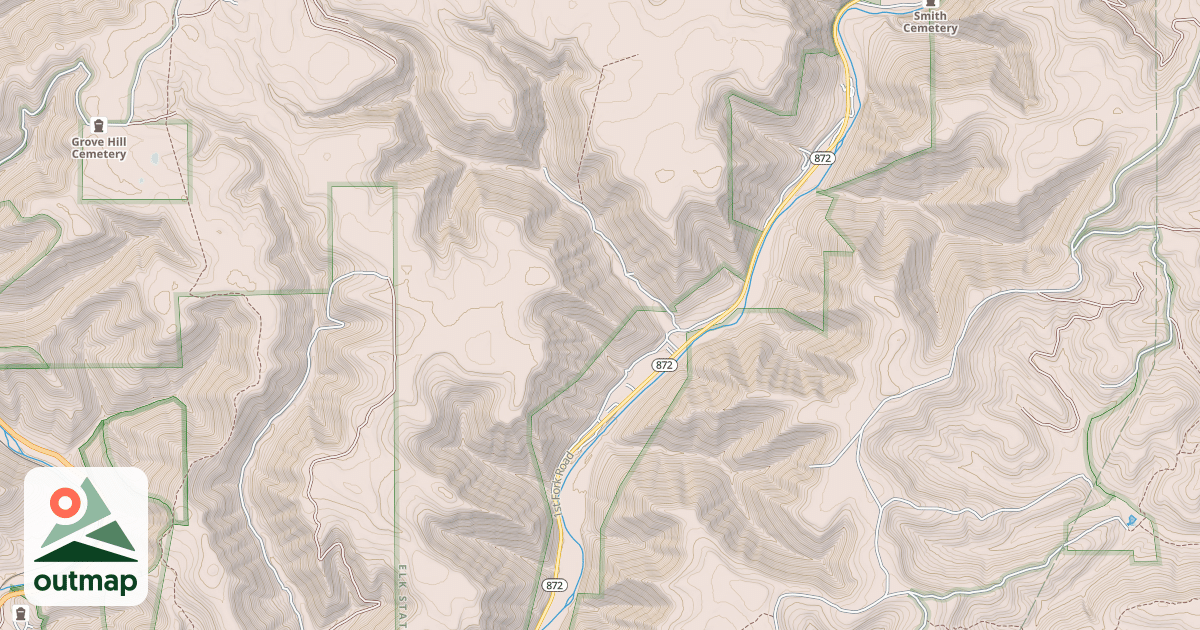 Map of Elk State Forest Snowmobile Trails