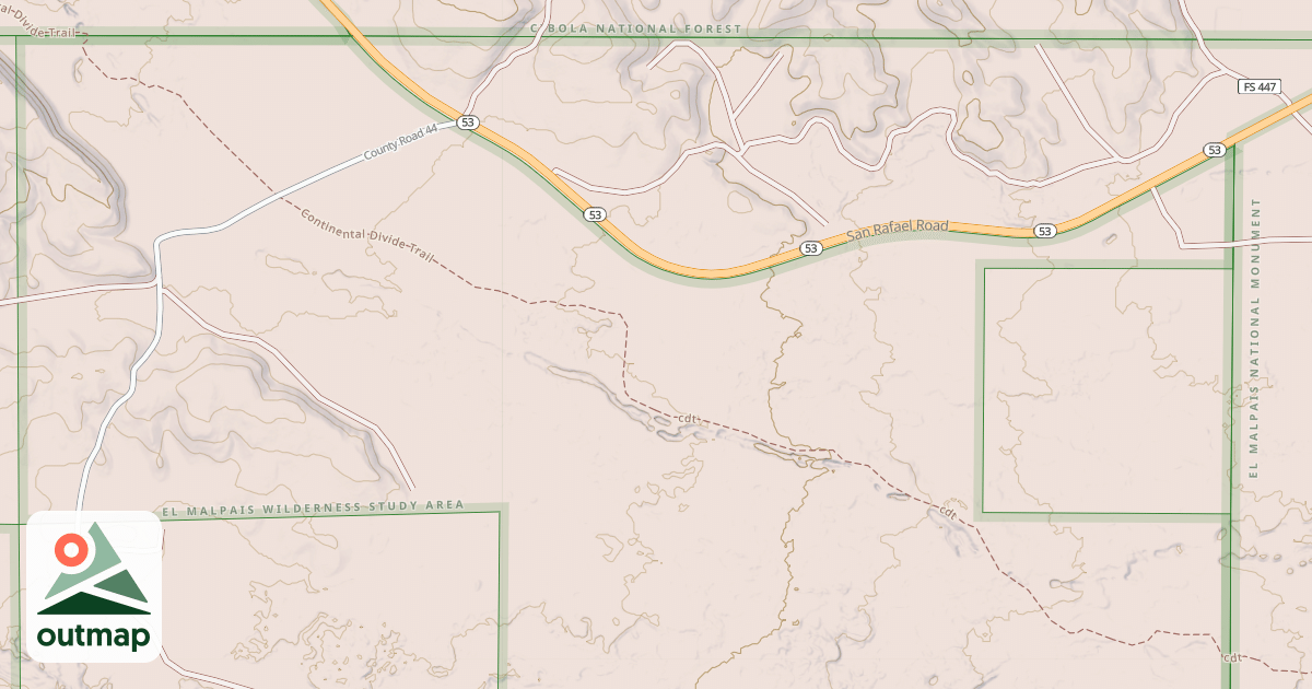 Map of Continental Divide National Scenic Trail
