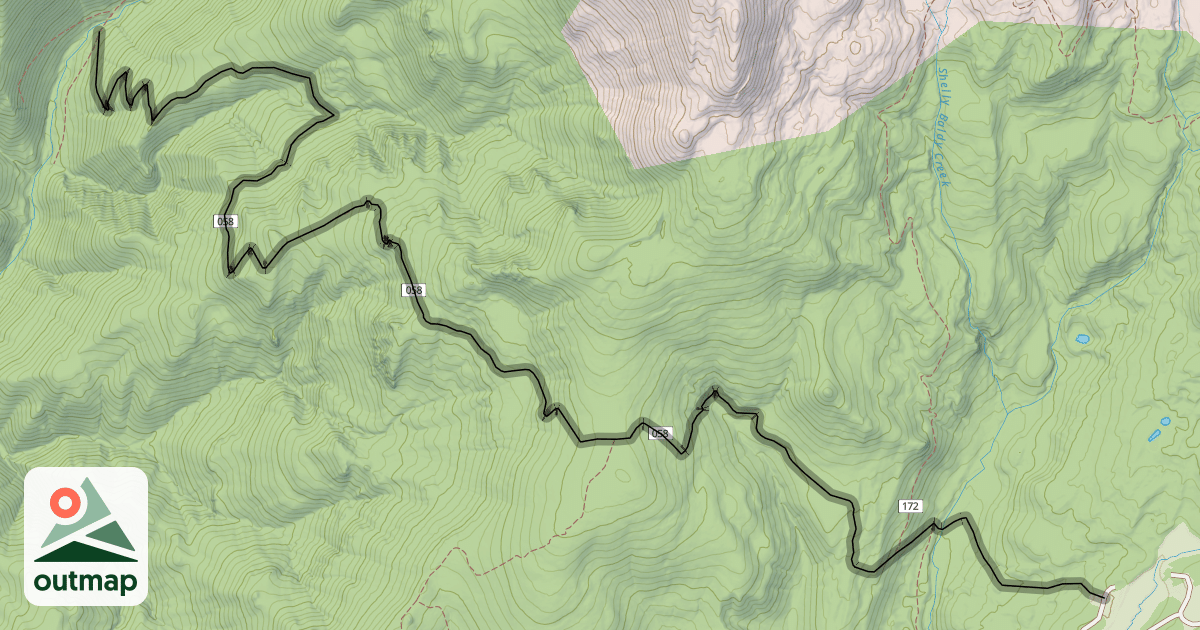 Map of Tanner Hollow - Big John Trail