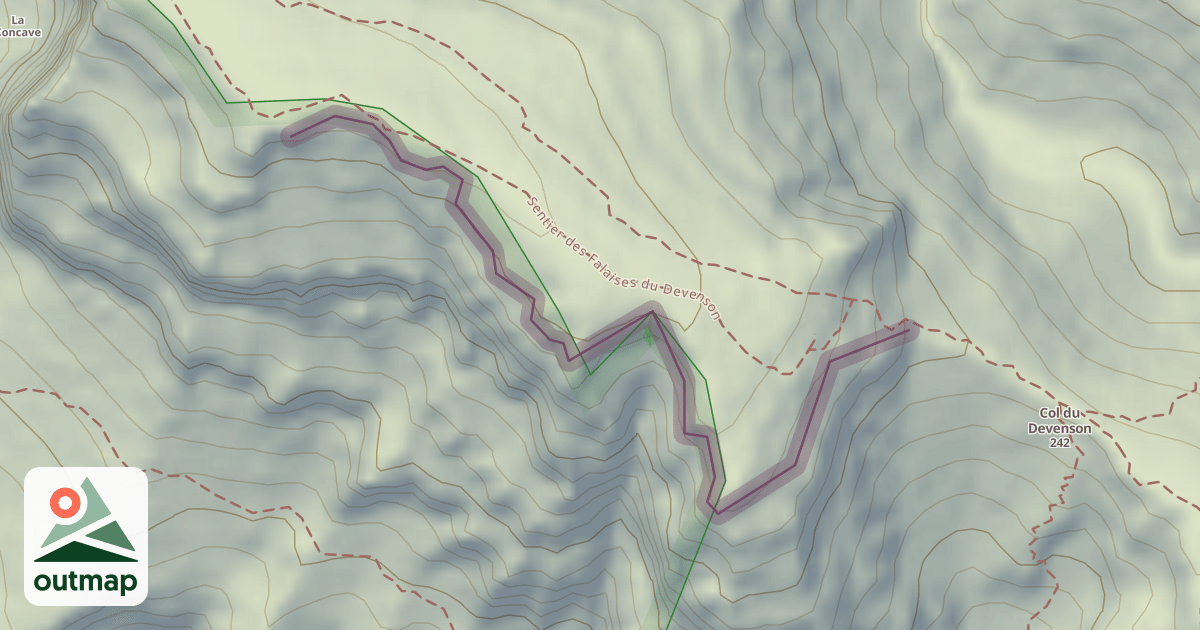 Map of Falaises du Devenson
