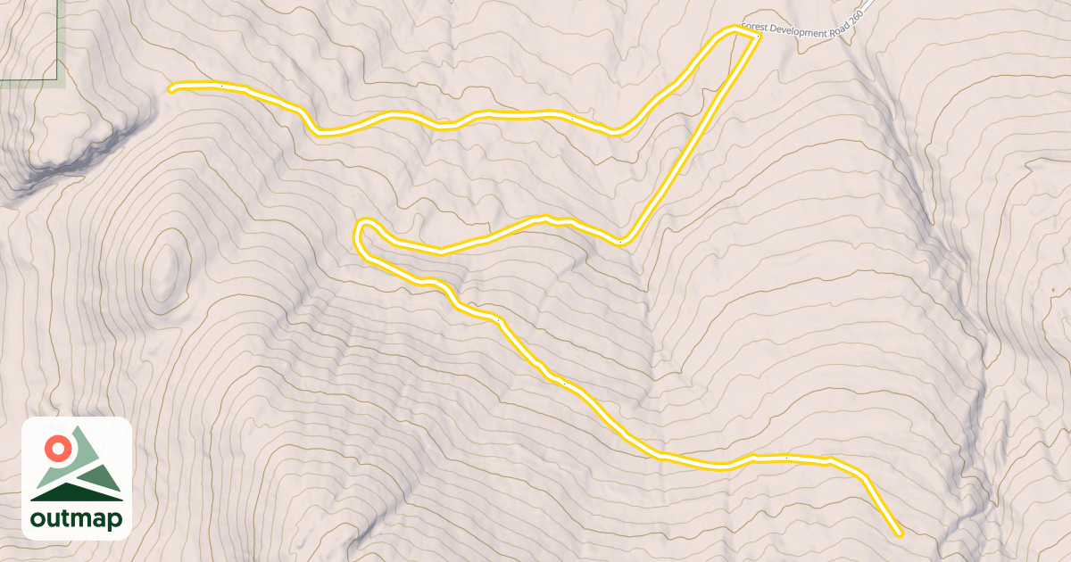 Map of National Forest Development Road 260
