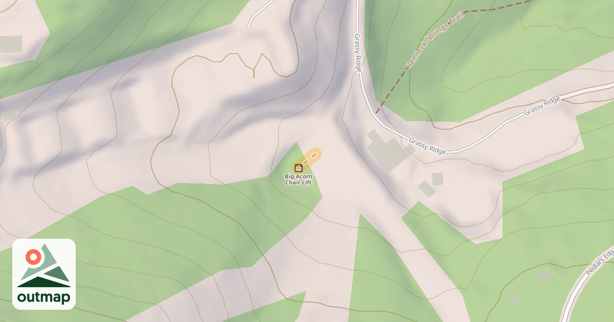 Map of Big Acorn Chair Lift Entrance