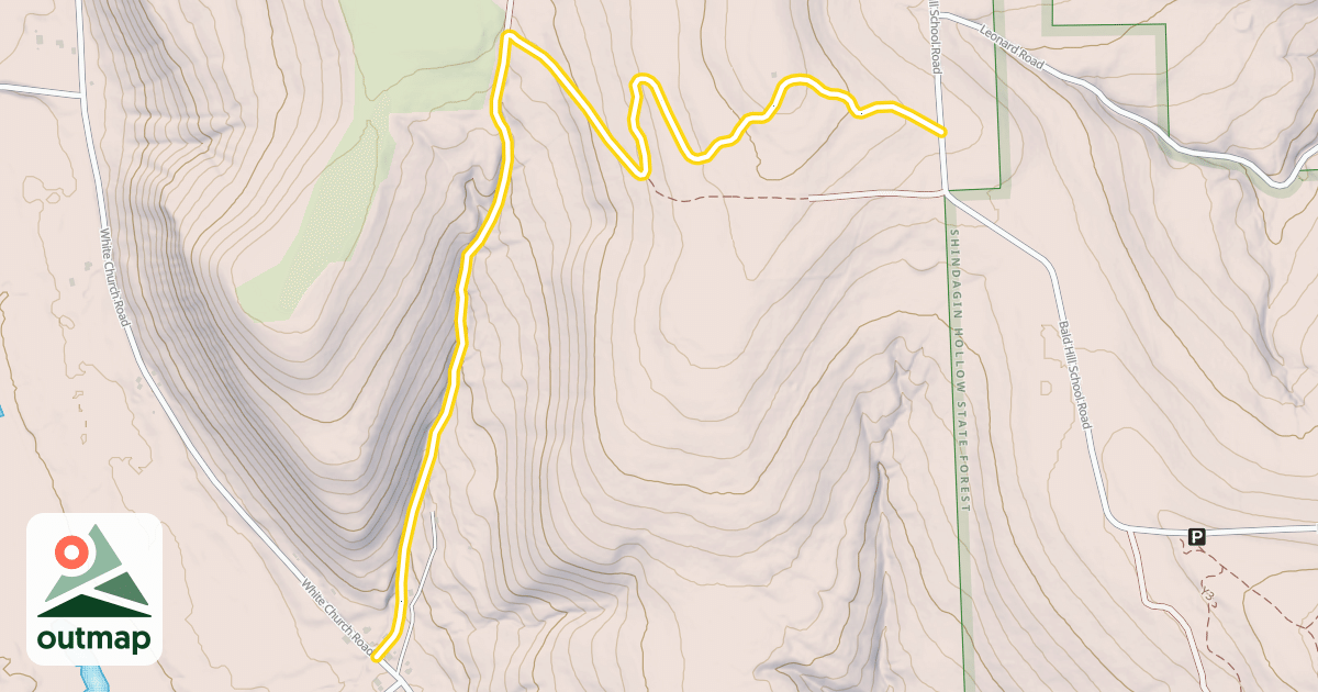 Map of Bald Hill Winter Trail