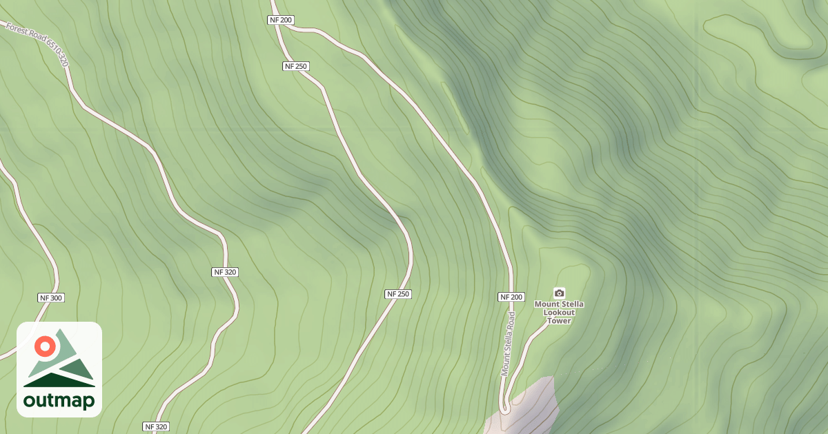 Map of MT STELLA LOOKOUT