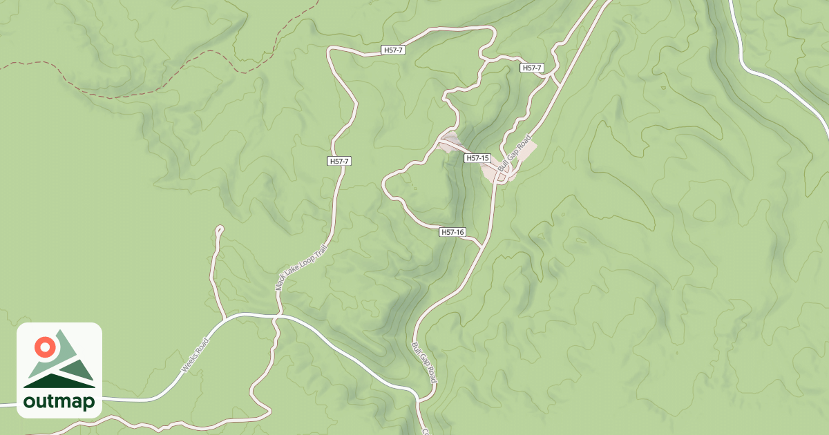 Map of Mack - Bull Gap Trail