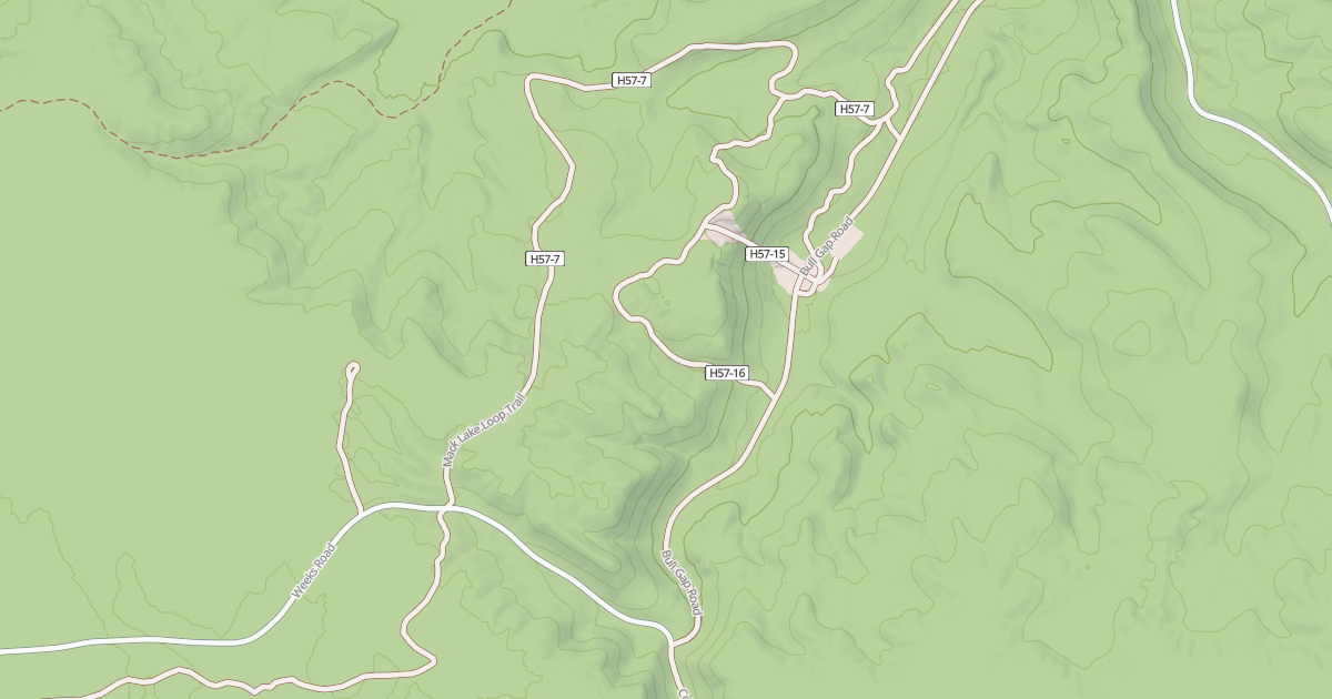 Map preview of Mack - Bull Gap Trail