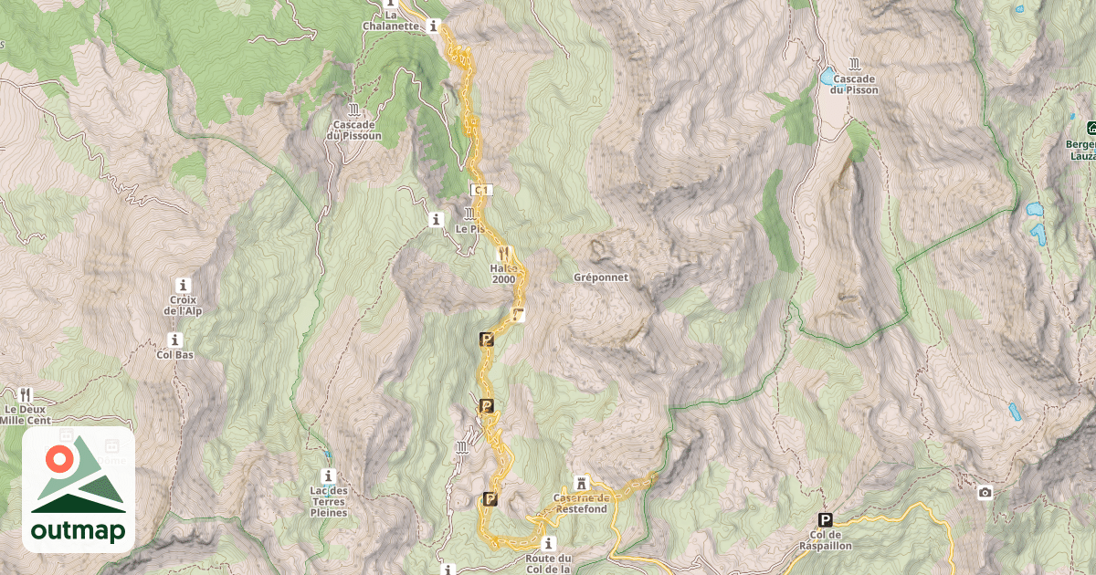 Map of Le Mourre Haut — Barrière de la Combette