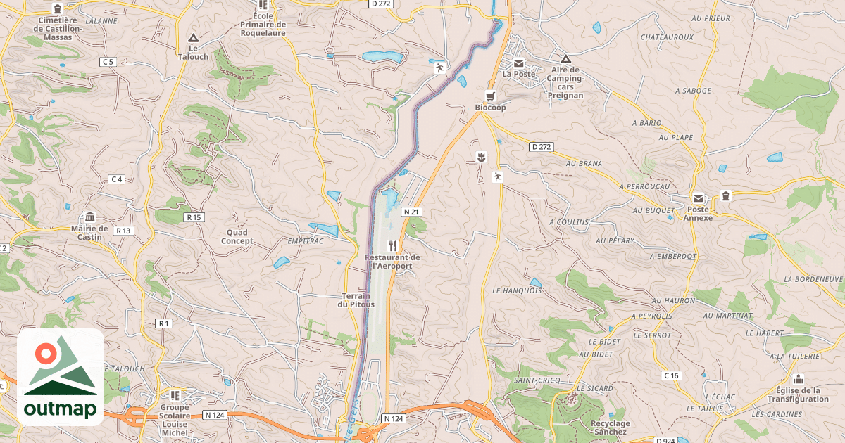 Map of Promenade Michel Combe in Gers