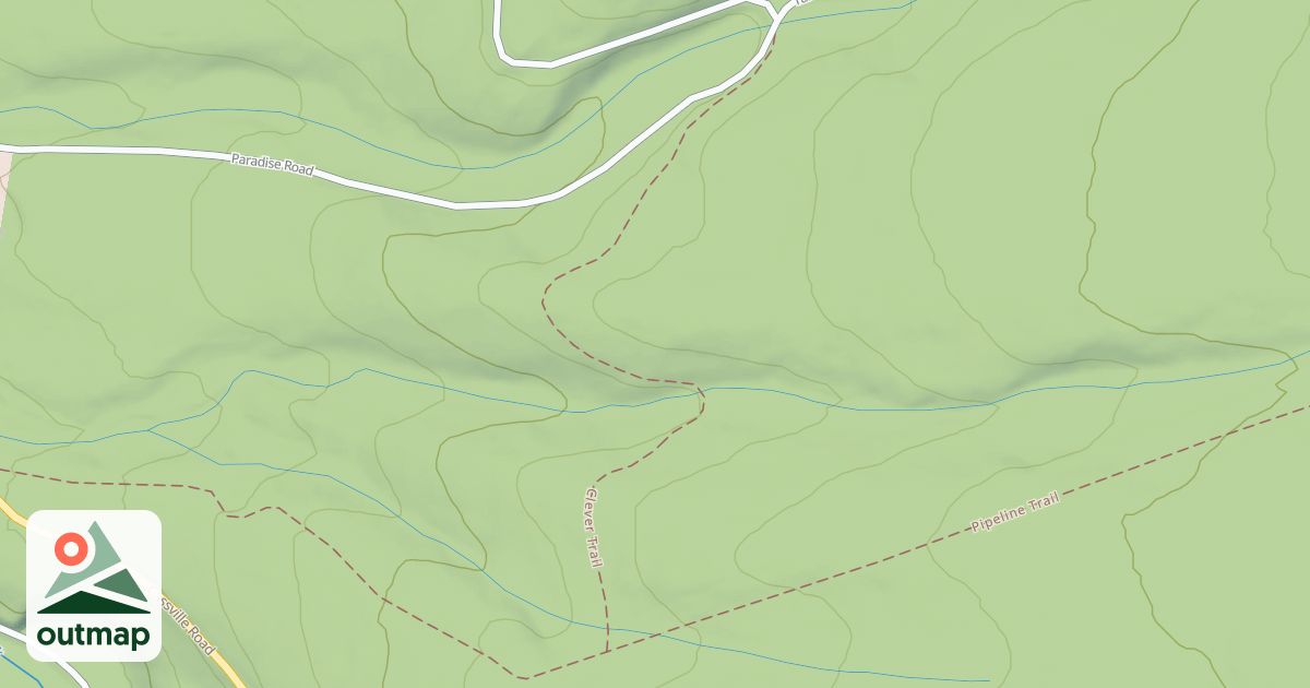 Map of Rothrock State Forest Trough Creek Snowmobile Trails