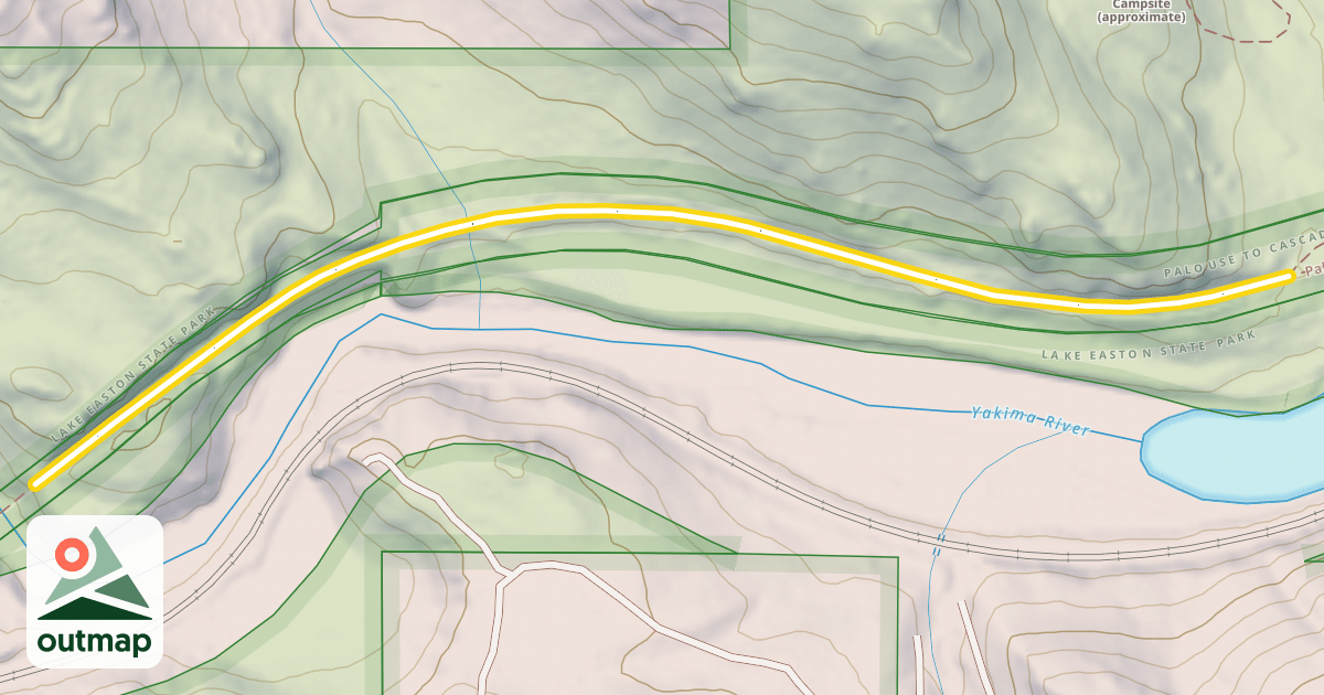 Map of Palouse to Cascades State Park Trail