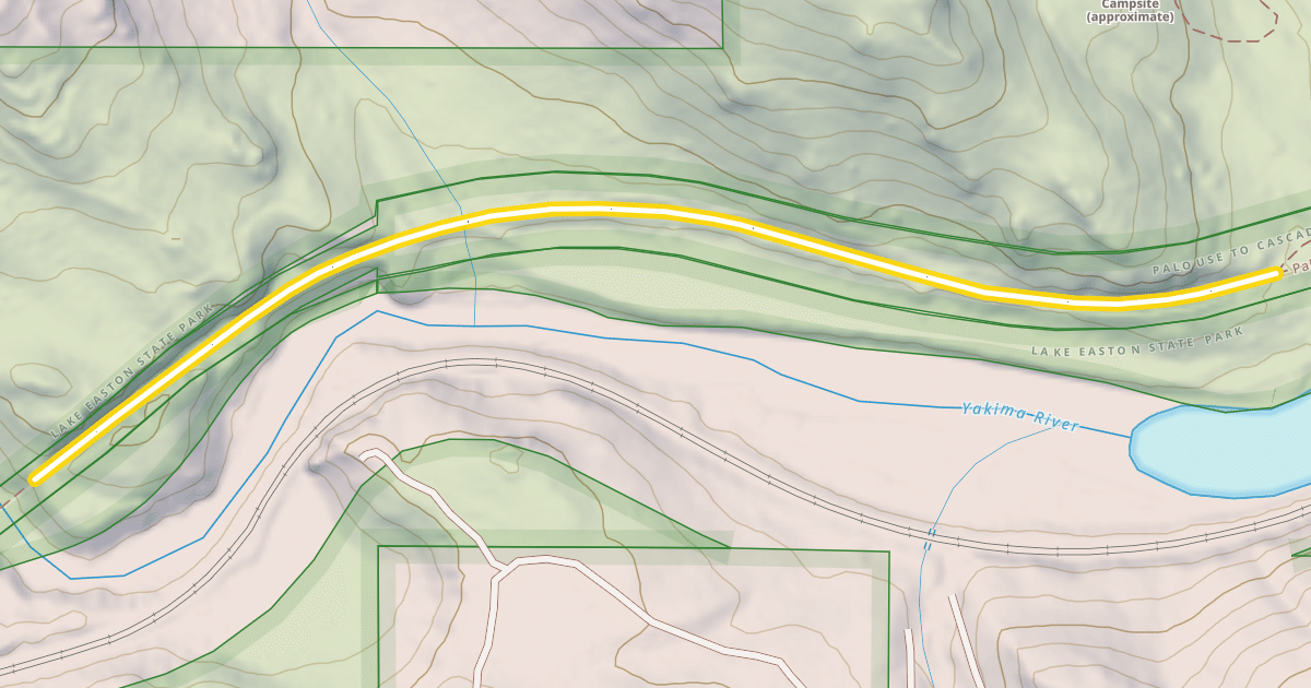 Map preview of Palouse to Cascades State Park Trail