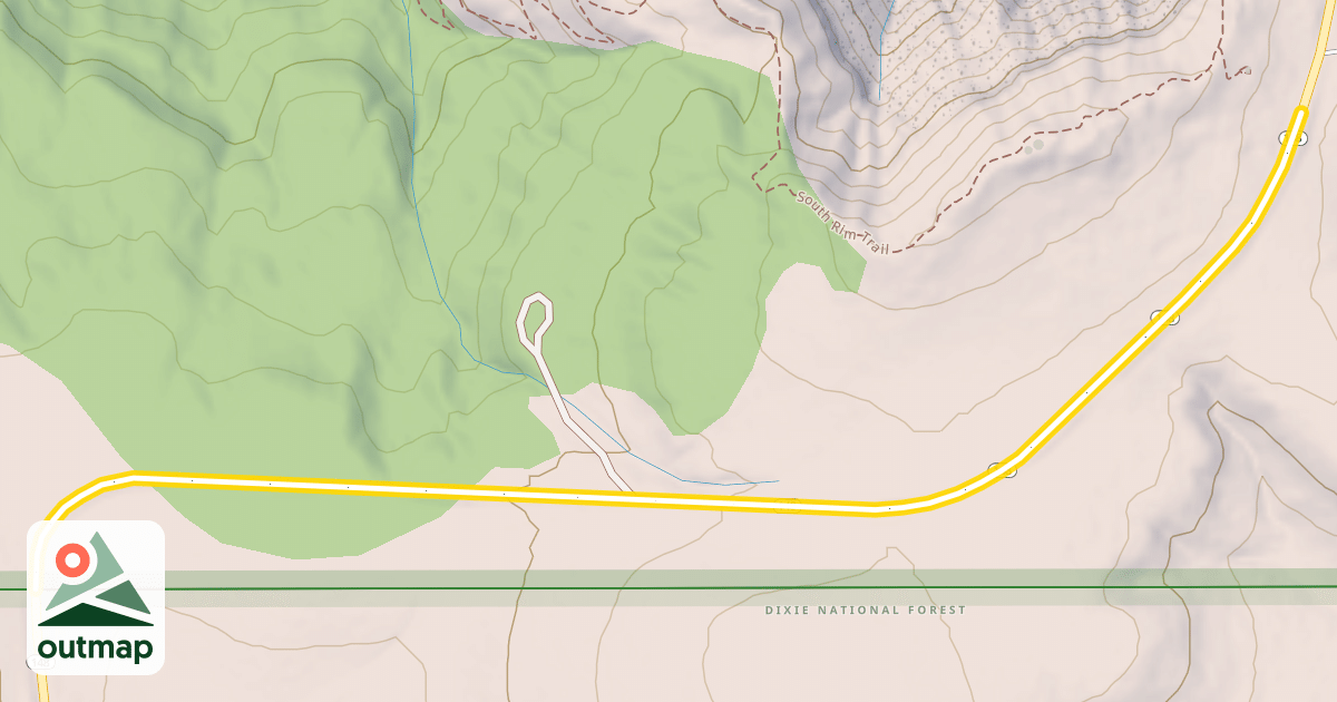 Map of State Route 148 (closed winters)