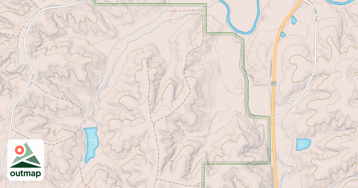 Map of Stevens Forest - Lucas Unit Trails