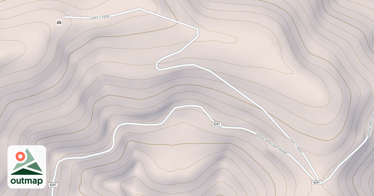 Map of EAST MOCCASIN RIDGE SPUR