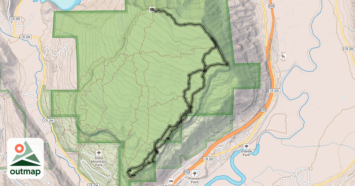 Map of Animas Mountain Trail