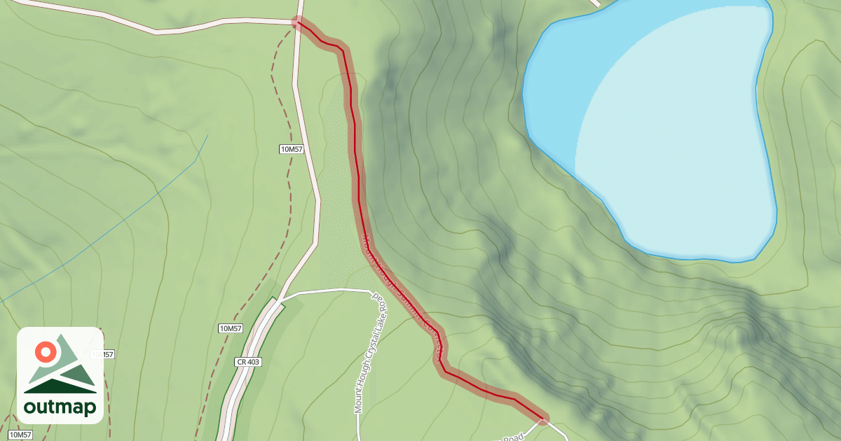 Map of Mount Hough Summit Connector