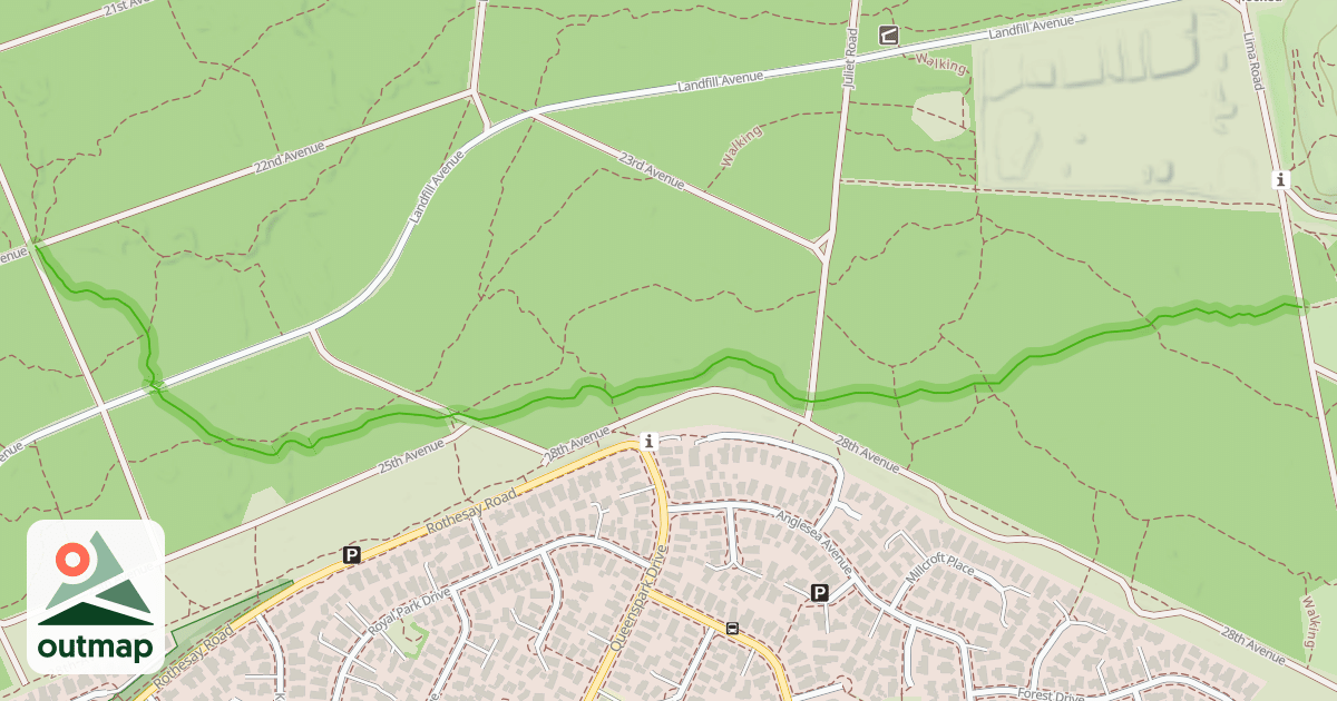 Map of MTB (brown track)