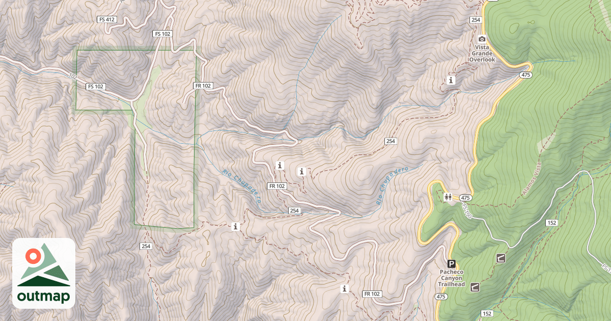 Map of PACHECO CANYON