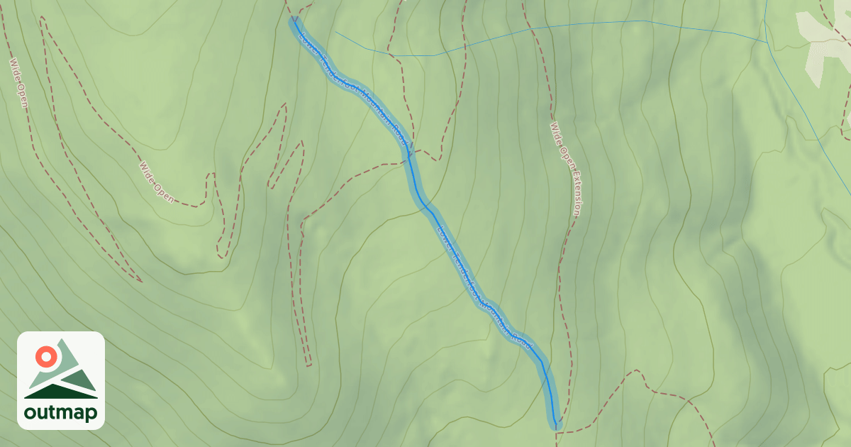 Map of Lower Tenderfoot Mountain Road