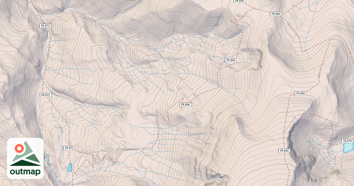 Map of Frisco-Fitton