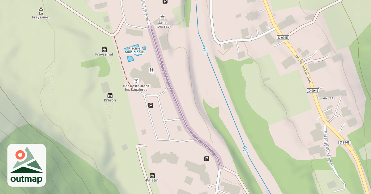 Map of Route des Eyssards