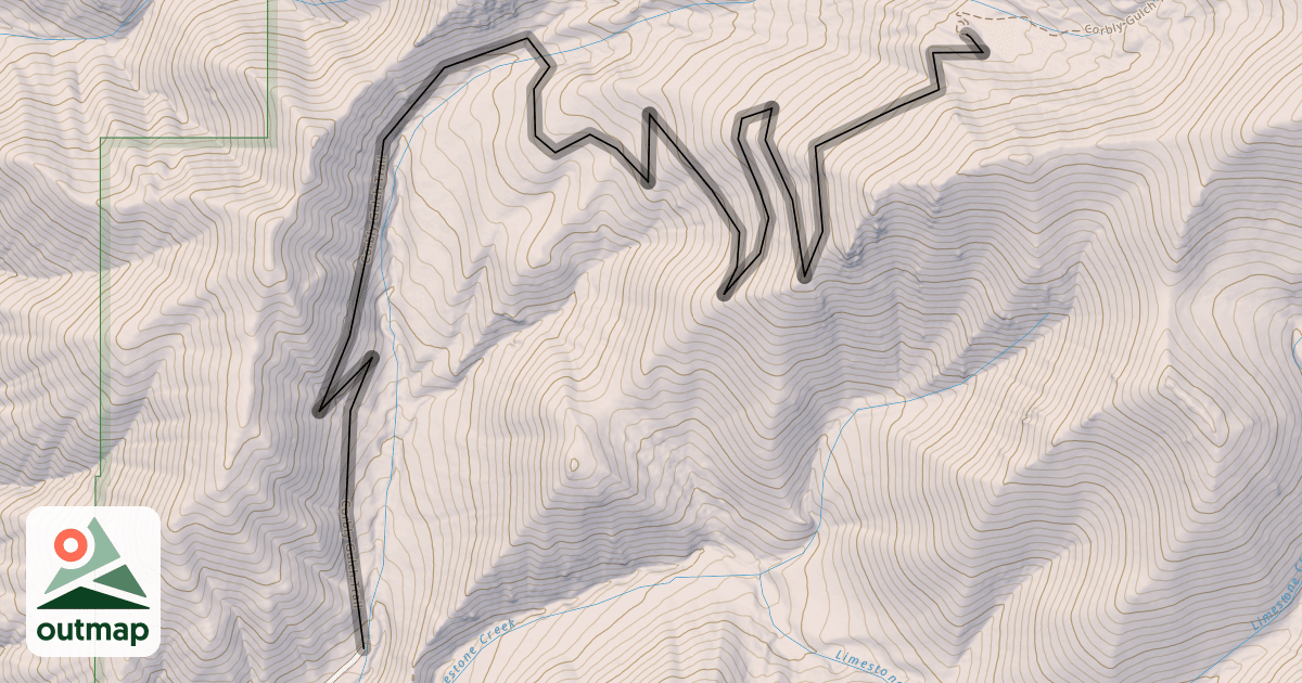Map of Corbly Gulch Trail