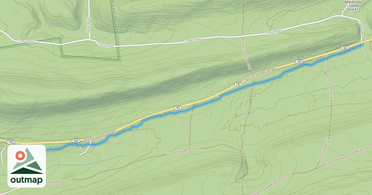 Map of Old Narrows Trail