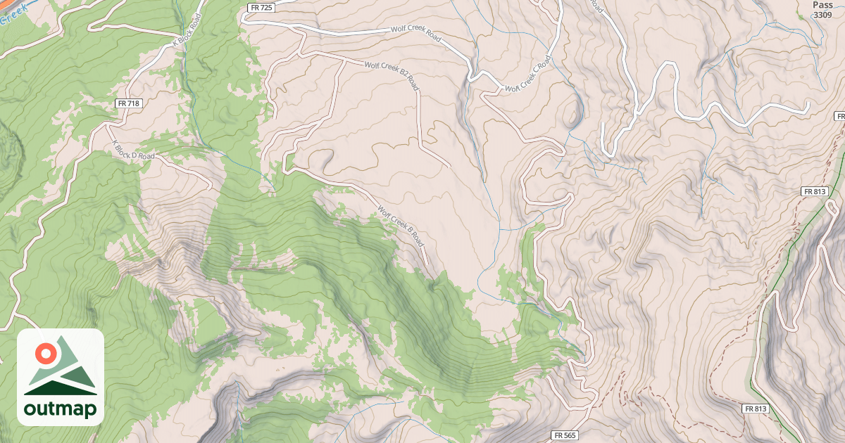 Map of WOLF CRK