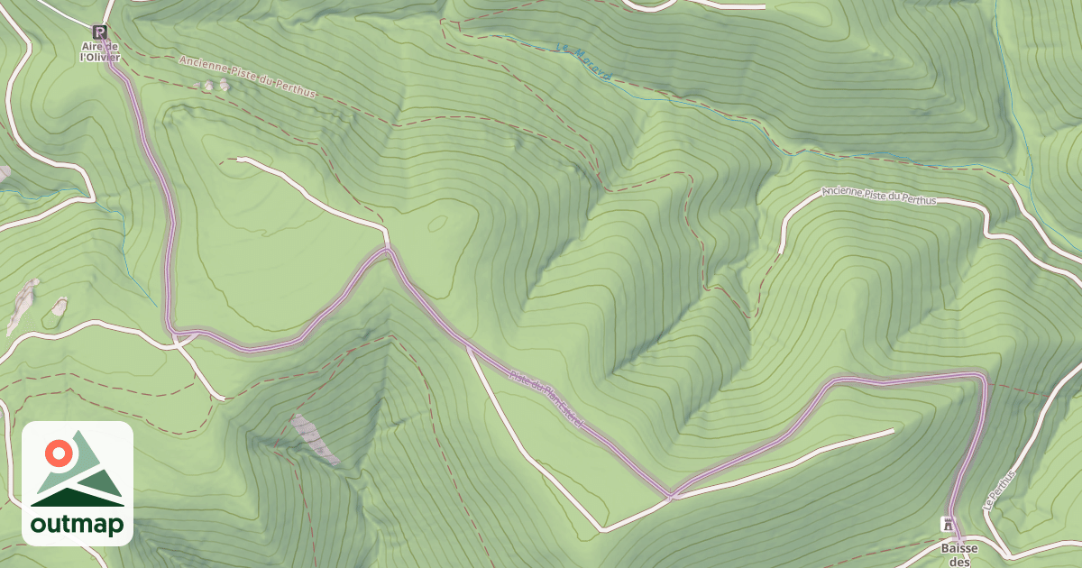 Map of Piste du Plan Estérel