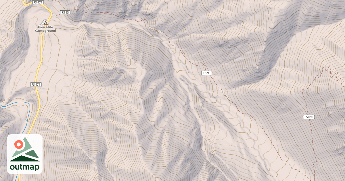Map of FOUR MILE