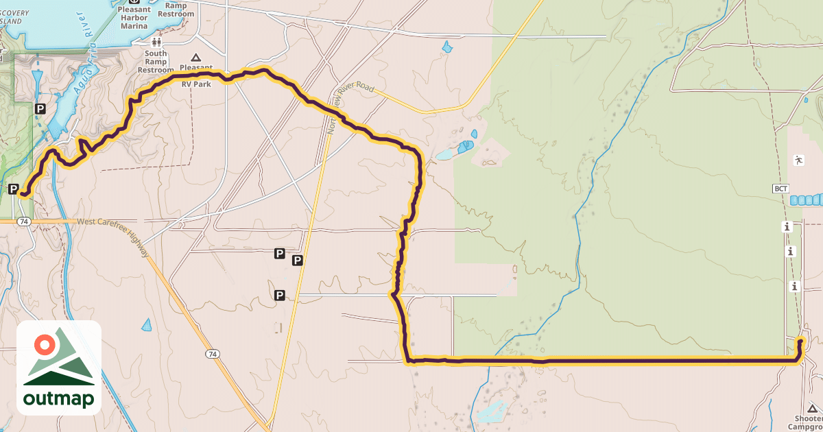Map of Maricopa Trail in Maricopa