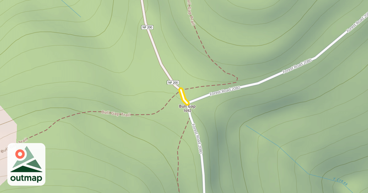 Map of Forest Road 2080-200