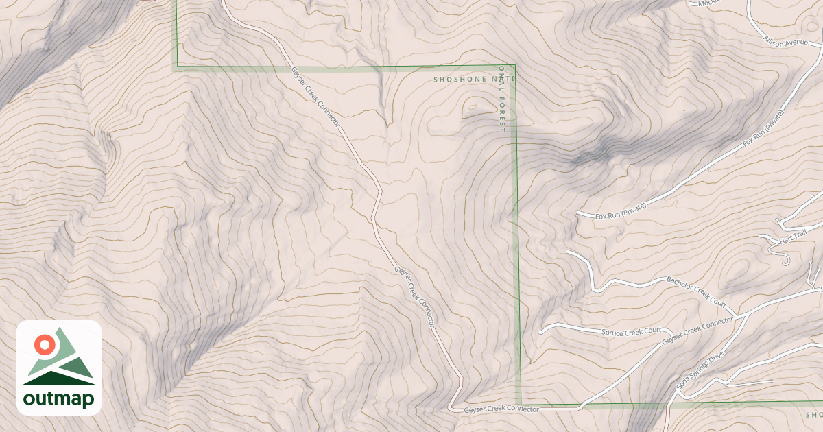 Map of WATER GULCH in Fremont