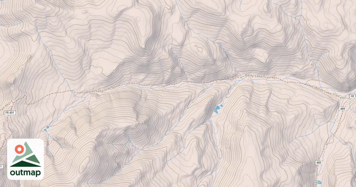 Map of Baldy Lake