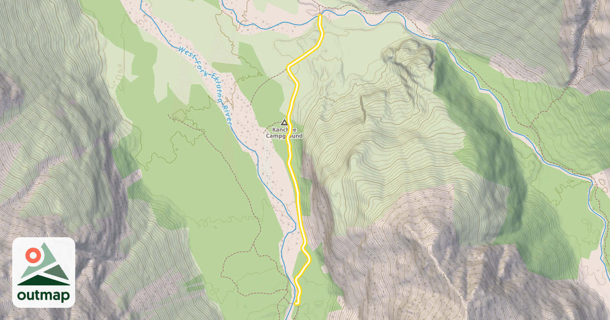 Map of Eklutna Lakeside Trail