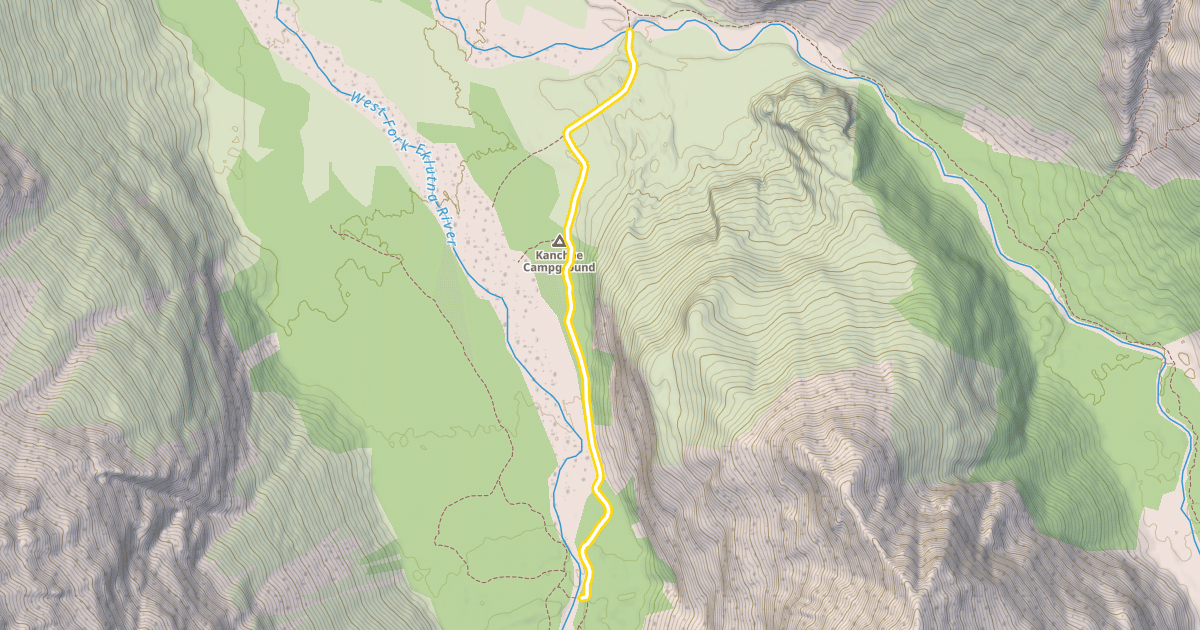 Map preview of Eklutna Lakeside Trail